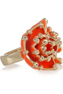 Roberto Cavalli Gold-Plated Swarovski Crystal Ring - Lyst