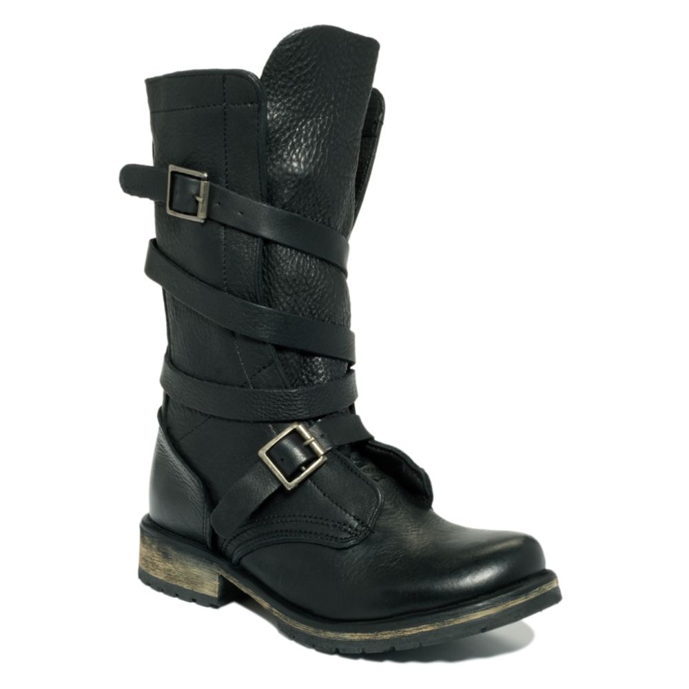 Steve Madden Banddit Utility Boots in Black | Lyst