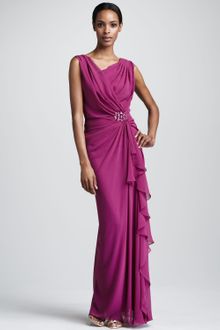 Tadashi Shoji Wrapillusion Chiffon Gown - Lyst