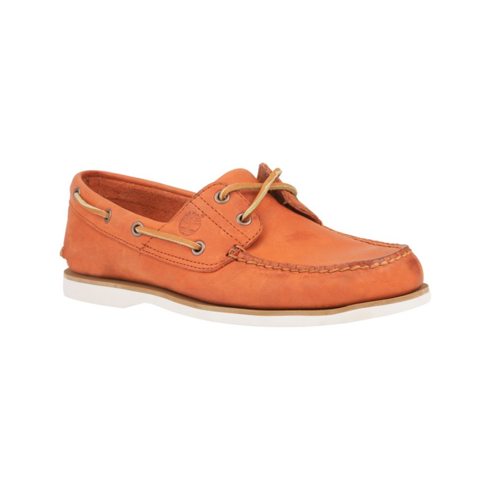 Timberland Classic Boat Shoe in Orange for Men (orange ...