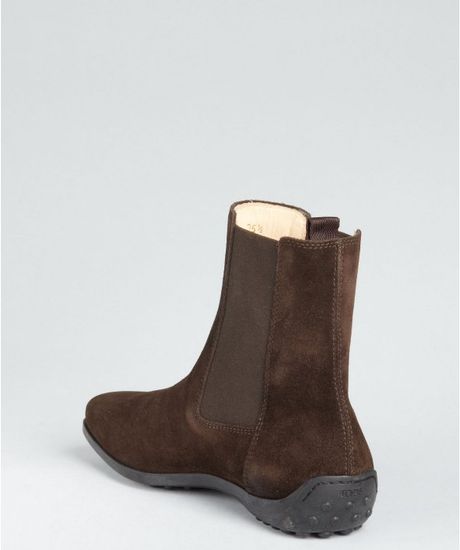 womens flat boots brown
