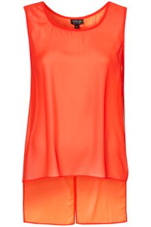 Topshop Sleeveless Slit Back Top - Lyst