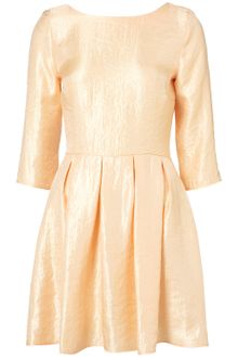 Topshop Shimmer Skater Dress - Lyst