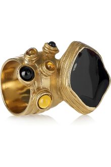 Yves Saint Laurent Arty Enamel Gold-plated Ring - Lyst