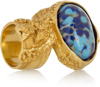 Yves Saint Laurent Arty Gold-Plated Glass Ring - Lyst