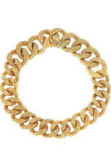 Yves Saint Laurent Gold-Plated Stingray Effect Chain Necklace - Lyst
