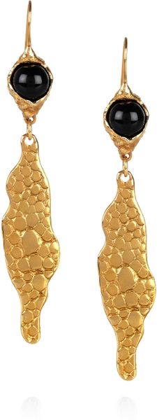 Yves Saint Laurent GoldPlated Sting Ray Effect Earrings in Gold - Lyst