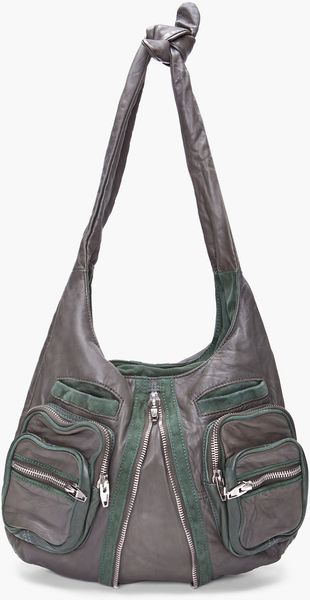Alexander Wang Dark Green Donna Hobo in Gray (green) - Lyst