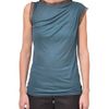 Amen Jersey Top Embroidered Flower and Lace Neckline in Blue - Lyst