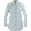 Balmain Shirt Dress in Blue (denim) - Lyst