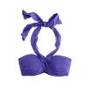 J.crew Jersey Lomellina Crisscross Halter Top in Purple - Lyst