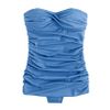J.crew Skirted Twist Bandeau Tank in Blue (sparkling sea) - Lyst