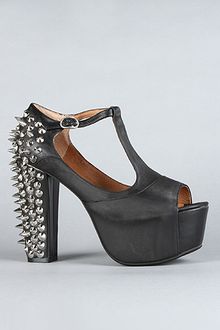 Jeffrey Campbell The Spike Foxy Shoe in Black and Silver - Lyst