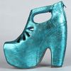 Jeffrey Campbell The Cuffed Shoe in Teal Metallic in Blue (teal) - Lyst