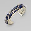 Kara Ross Motherofpearl White Sapphire Lapis Maze Cuff in Blue - Lyst