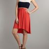 Madam Rage Madam Rage Colour Block Dipped Hem Dress in Pink (coral) - Lyst
