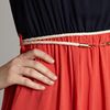 Madam Rage Madam Rage Colour Block Dipped Hem Dress in Pink (coral) - Lyst