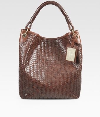  Woven Leather Hobo 