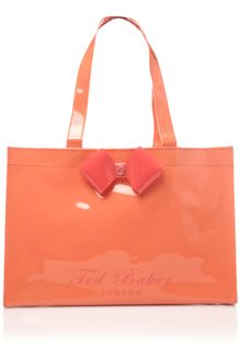 Ted Baker Large Orange Bowcon Tote - Lyst