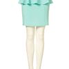 Topshop Textured Peplum Skirt in Green (mint) - Lyst