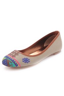 Twelfth Street by Cynthia Vincent Sage Embroidered Ballet Flats - Lyst