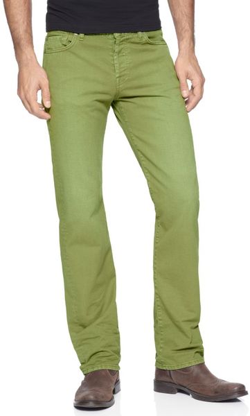 7 For All Mankind Standard Fit Jeans in Green for Men (sage) - Lyst