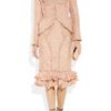 Alexander Mcqueen Embellished Crinkled Organza and Copper Thread Skirt in Pink (copper) - Lyst