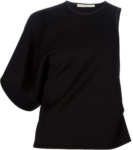 Balenciaga Asymmetric Top in Black - Lyst