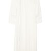 Chloé Eyelet Silkblend Crepe Dress in Beige (cream) - Lyst