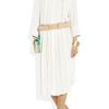 Chloé Eyelet Silkblend Crepe Dress in Beige (cream) - Lyst