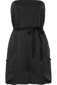 Elizabeth And James Giles Strapless Satin Playsuit - Lyst