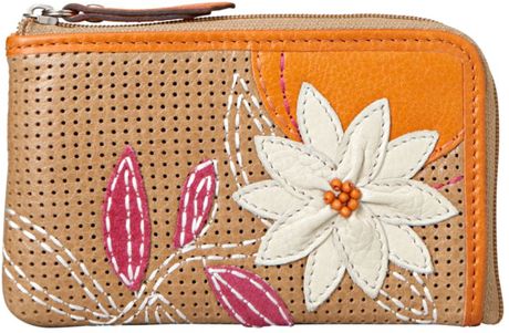 Fossil Ruby Zip Coin Purse in Orange (flower) - Lyst