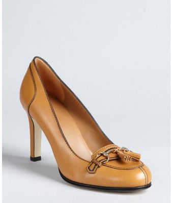  New Banana Leather Emily Tassel Loafer Pumps 