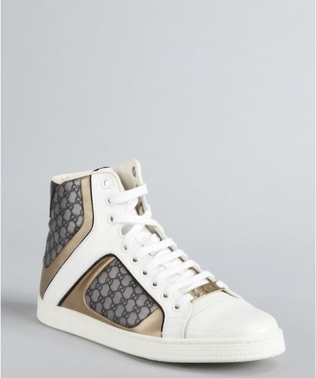 guccissima high top sneakers