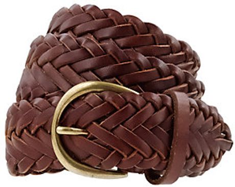 J.crew Braided Leather Boyfriend Belt in Brown (english saddle) - Lyst