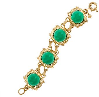 J.Crew Golden Cabochon Bracelet - Lyst
