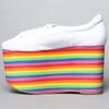 Jeffrey Campbell The Sporty Shoe in White Fabric and Rainbow in Multicolor (white) - Lyst