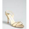 Jimmy Choo Gold Glitter India Sandals in Gold - Lyst
