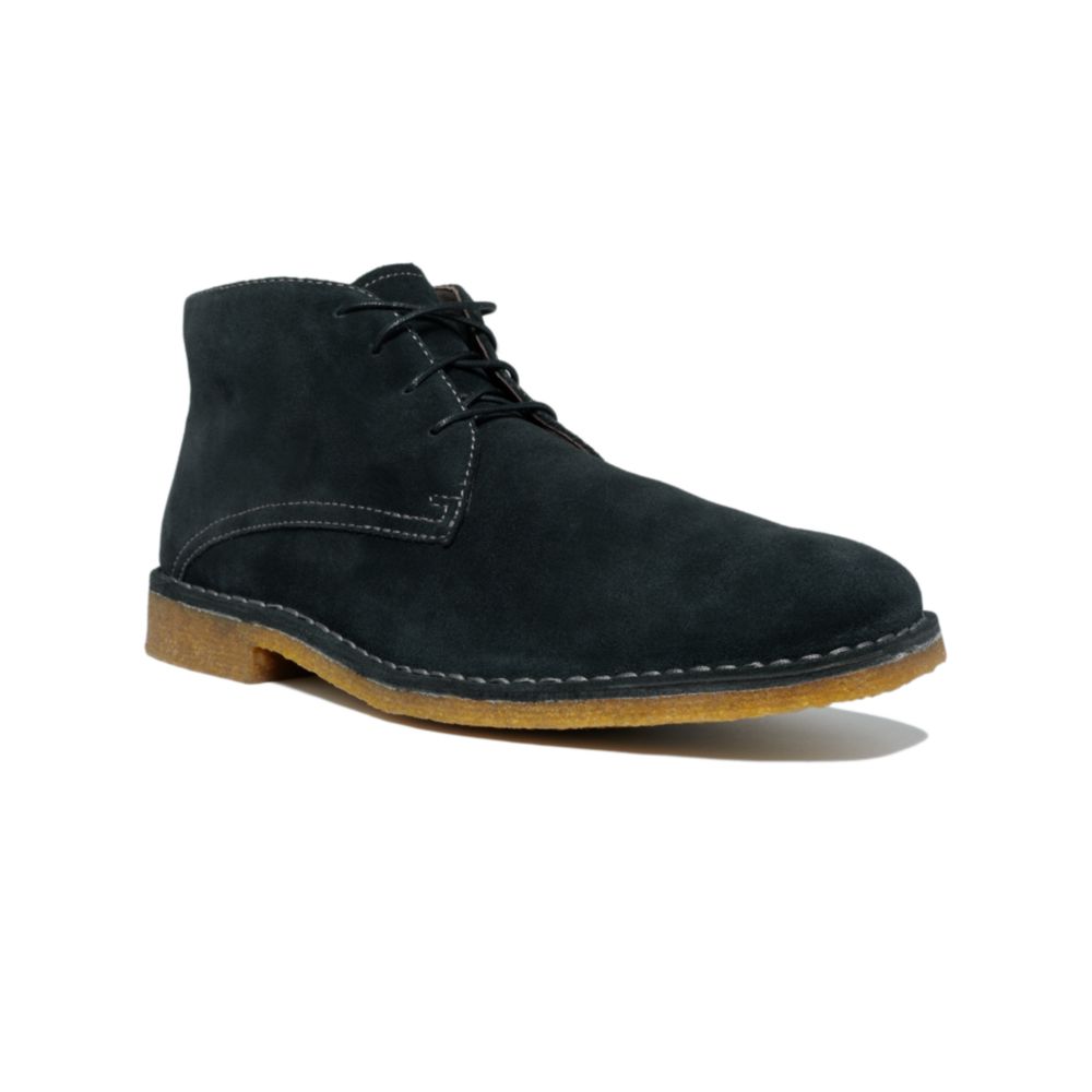 Johnston  Murphy Runnell Chukka Boots in Black for Men (black suede ...