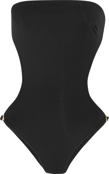 Melissa Odabash Geneva Cutout Bandeau Swimsuit in Black - Lyst