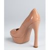 Yves Saint Laurent Terracotta Patent Leather Palais Peep Toe Platform Heels in Beige (terracotta) - Lyst