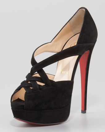 Christian Louboutin Lady Corset Crisscross Platform Dorsay - Lyst