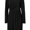 Dkny Black Draped Dress in Black - Lyst