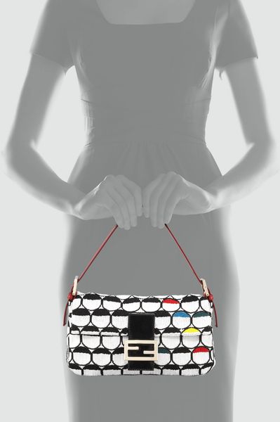 Fendi Optical Beaded Baguette in Multicolor (wht+blk+multi) - Lyst