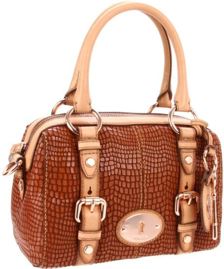 embossed fossil bag