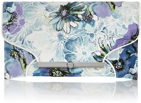 Karen Millen Print Coord Bag in Blue (multi-coloured) - Lyst