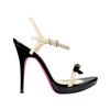 Luciano Padovan Patent Leather Platform Sandal in Black - Lyst