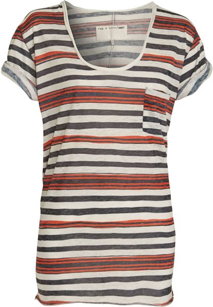 Rag & Bone Pocket Tee in Gray - Lyst