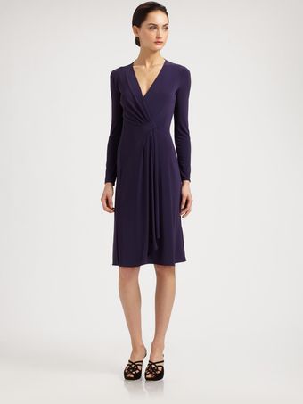  Jersey Faux Wrap Dress 