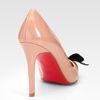 Christian Louboutin Patent Leather Bow Pumps in Pink (nude) - Lyst